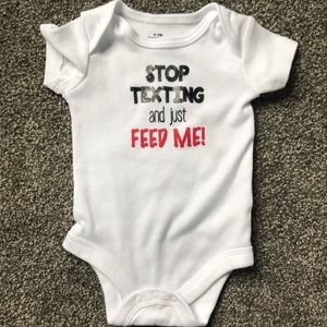 Stop Texting Onesie - Size 0-3mos